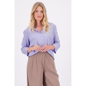 Lila blouse met 3/4 mouwen