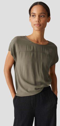 Opus - T-shirt - Army Groen - 100% Viscose