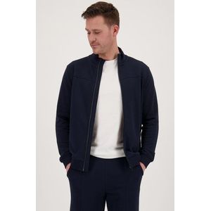 Donkerblauwe sweater met rits