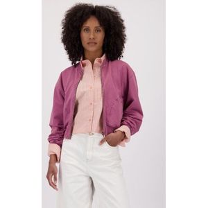 Bordeaux washed sweater met rits