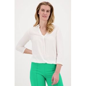 Fijne ecru blouse met elastische taille