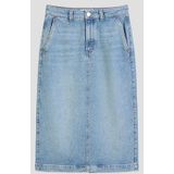 Blauwe midi jeansrok