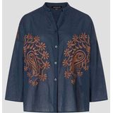 Blouse - Paisley - Katoen - Tuniek Kraag - Driekwart Mouw