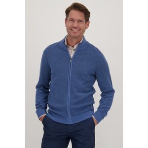 Fijne blauwe cardigan met rits