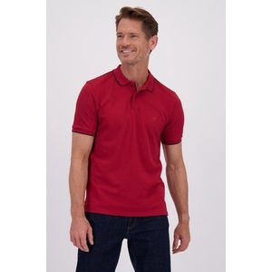 Bordeaux polo met korte mouwen
