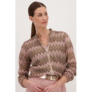 Kaki vestje met gehaakt patroon