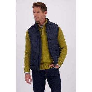 Donkerblauwe gewatteerde bodywarmer