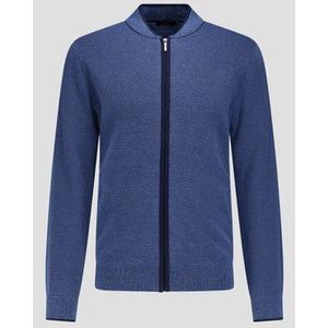 Blauwe cardigan met rits