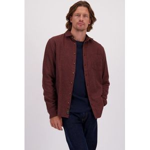 Bordeaux gemêleerd hemd - Regular fit
