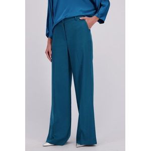 Wijde blauwgroene broek