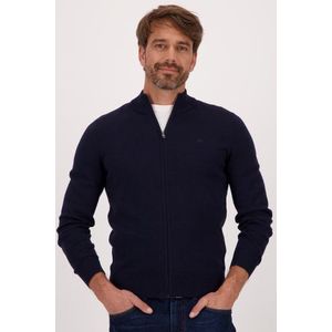 Donkerblauwe cardigan met rits