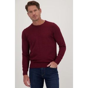 Donkerrode katoenen trui met ronde hals