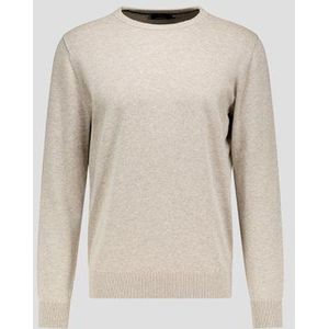 Fijne beige trui met ronde hals