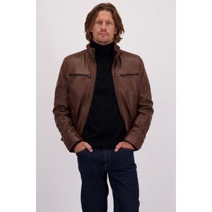 Bruine leren jas