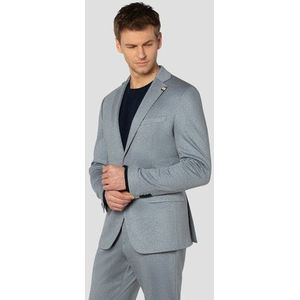 Blauwe gemêleerde kostuumvest