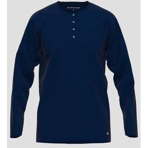 Donkerblauw pyjama T-shirt met lange mouwen