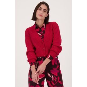 Gebreide cardigan - donker fuchsia