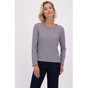 Blauw-wit gestreept T-shirt