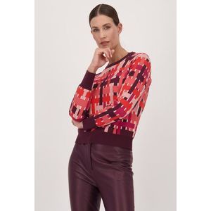 Truitje met grafische geweven print