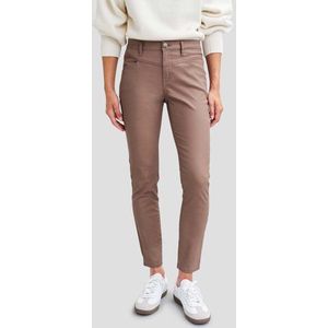 Bruine broek met coating - Slim fit