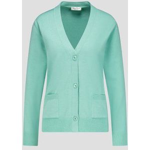 Turquoise cardigan met knopen