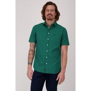 Groen hemd met korte mouwen - Regular fit