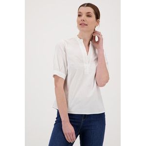 Witte blouse met korte mouwen