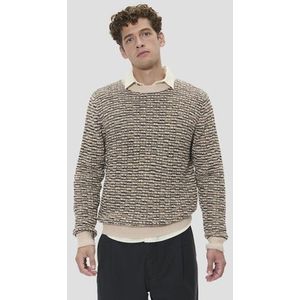 Matinique - MAtriton - Trui - Beige - Ingebreid Patroon