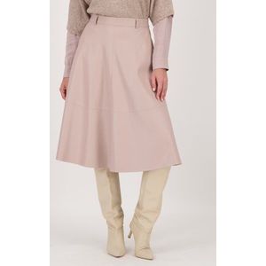 Oudroze rok in leather look