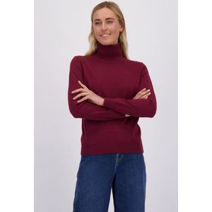 Fijn bordeaux truitje met rolkraag