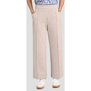 Wijde beige broek