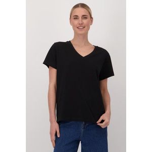 Zwart T-shirt met V- hals