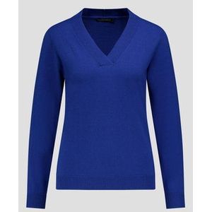 Donkerblauwe trui met V-hals