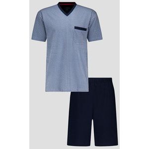 Blauwe pyjamaset met korte broek