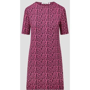Zwart kleedje met roze vlekkenprint