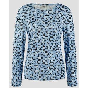 T-shirt met blauwe print