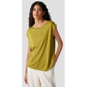 Opus - T-shirt - Olijfgroen - Jersey - Korte Mouwen