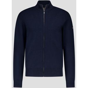 Donkerblauwe cardigan met rits