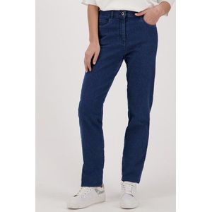 Donkerblauwe jeans met stretch - straight fit