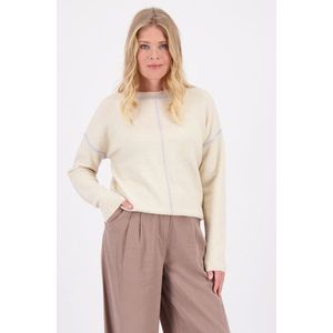 Beige trui met glitterstreep