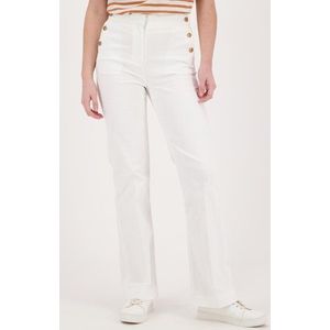 Witte jeans met goudkleurige details -straight fit