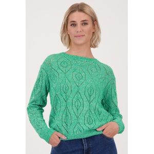 Fijn groen truitje met ajour patroon