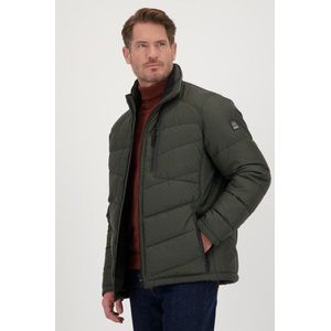 Donkergroene licht gewatteerde jas