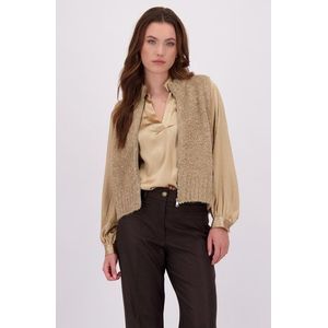 Geisha - Gilet - Sand - Wol - Met Rits