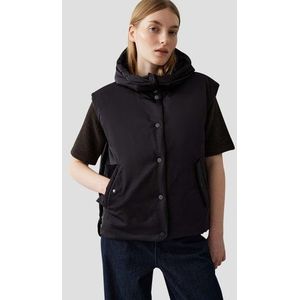 Zwarte waterafstotende bodywarmer - Omkeerbaar