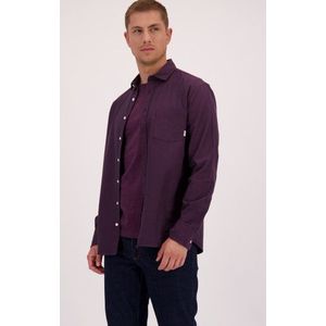 Donkerpaars hemd - Regular fit