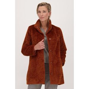 Roestbruine mantel in faux fur