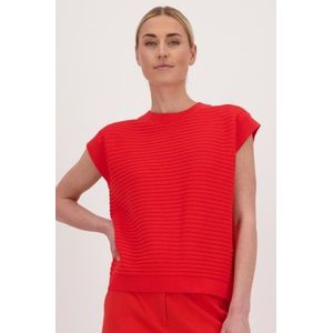 Rood tricot truitje zonder mouwen