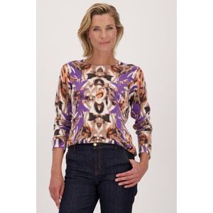 Paars-oranje trui met wol