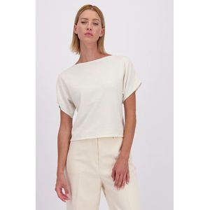 Ecru trui met korte mouwen